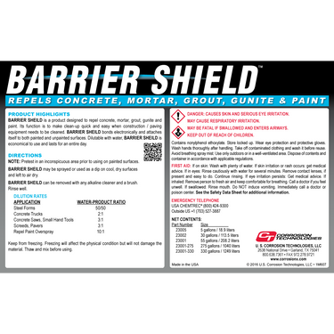 Barrier Shield concrete repellent coating